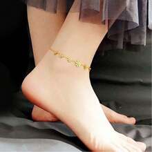 1 Peça Pulseira de Tornozelo Minimalista e Elegante Estilo Boho de Margarida em Aço Inoxidável, Adequada para Uso Diário ou Transporte para Mulheres, Pode Ser Dada como Presente do Dia das Mães