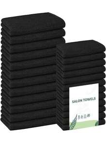 1pc Black Thick Dry Hair Towel, Suitable For Daily Use