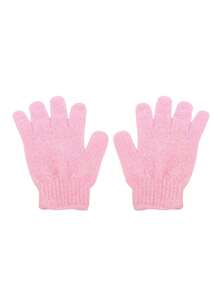 Guantes exfoliantes de ducha, guantes exfoliantes de doble cara, guantes exfoliantes de ducha, guantes para frotar el Body, herramienta de limpieza corporal exfoliante, toalla de baño larga con tira elástica para el dorso, de nailon reforzado, toalla de baño exfoliante doméstica para un fuerte frotado de espalda