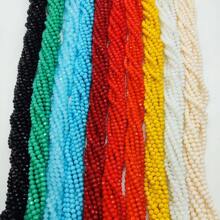 Atacado 10 Fios(1200+ Peças) Contas de Vidro Opal Brilhantes de 4mm/Contas de Vidro Austríacas/Contas Rondelle de Vidro/Contas Espaçadoras de Cristal para Pulseiras/Colares/Tornozelos/Brincos Artesanato de Joias/Contas Soltas DIY/Decoração de Casamento/Decoração de Árvore de Natal/Decoração de Feriados/Decoração de Ambiente