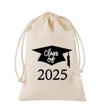 1/10pcs, Graduation Party Gift Drawstring Bags, 2025 Class Party Commemorative Gift
