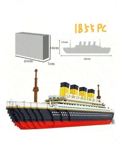Kit 1855 Peças Conjunto De Blocos De Construção Titanlc Novo