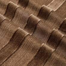 1 vỏ gối trang trí 3D kẻ sọc nâu (không bao gồm ruột gối), chất liệu pha trộn giữa vải chenille mềm mại và vải lanh giả, kiểu dáng hiện đại, thoải mái, phù hợp cho ghế sofa, phòng ngủ, trang trí nhà cửa, sử dụng được quanh năm. - màu nâu - Xem 4