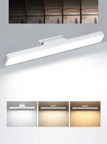 1 PC LED Light Bar With Remote , Type-C 5V Rechargeable 3 In 1 Light Colors Changeable Brightness Dimmable LED Light For Mirror Lighting Bathroom Bedroom Camping Kitchen Night Lighting