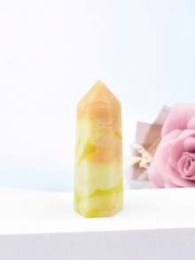 1pc Natural Crystal 5-8cm Flower Agate Column, For Home Decor, Tabletop Display, Gift - Flower jade - View 10