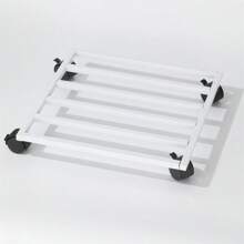 1pc Heavy Duty Metal Plant Cart With Lockable Wheels - 10" And 12" Square Racks, Suitable For Indoor/Outdoor Use, Outdoor Garden Shelving Cart