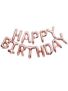 13 个 16 英寸生日快乐聚酯薄膜气球，适合生日派对装饰 - 白色 - 查看 6