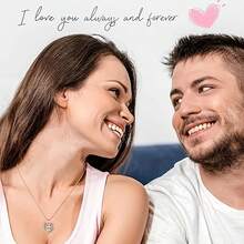 925 Sterling Silver Moissanite Necklace For Women, Engagement And Wedding Jewelry, Mother'S Birthday Valentine'S Day Gift, Girlfriend'S Necklace, Daughter'S Heart-Shaped Jewelry, With Exquisite Velvet Gift Box Included - Rose Red - View 9