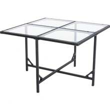 Mcc Direct 9 Pieces Rattan Garden Furniture Outdoor Chair & Table 4+4+1 Set (Black) - Black - View 8