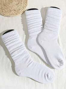 6 Pairs Of Women's Mixed Color Outdoor Sports Mid Tube Socks, Comfortable And Breathable, Suitable For Fitness, Cycling, Hiking, Yoga, Etc., Classic And Versatile Mid Tube Socks (Without Sock Card) - Multicolor - View 9