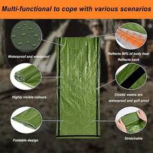 Túi ngủ sinh tồn ngoài trời chống lạnh và giữ ấm thích hợp cho cắm trại, đi bộ đường dài, leo núi, sử dụng khẩn cấp, di động và bền bỉ - Nhiều màu - Xem 3