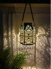 1 Stück Vintage Gusseisen Solar Beleuchtung, Outdoor LED Landschaftsbeleuchtung für Terrasse, Hof, Garten, Weg, Rasen, Straße, Party und Muttertags-Weihnachtsdekoration