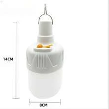 Bombilla LED recargable por USB para exteriores, 3 modos, alto brillo, luz de emergencia, Camping, pesca, linterna portátil, luz nocturna - aleatorio - Ver 2
