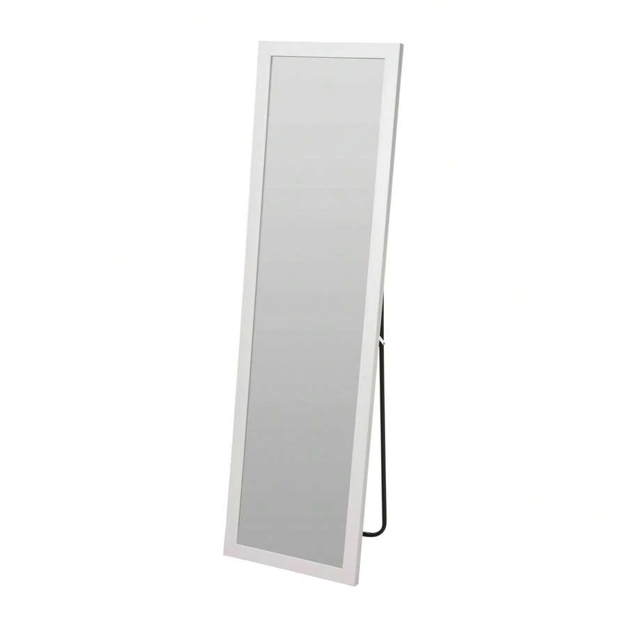 Well Home 25.2 X 125.2 Cm White Floor Mirror With Metal Stand. Free Shipping Within 24/72 Hours. - White - View 1