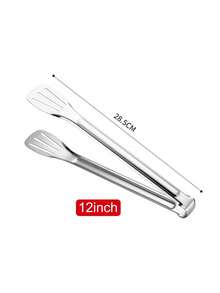 5 件/套高品质不锈钢 7 英寸厨房钳，多用途，耐热夹，适用于牛排、面包、沙拉 - 耐用烧烤、烘焙和烹饪用具，烹饪钳 - 彩色 - 查看 5