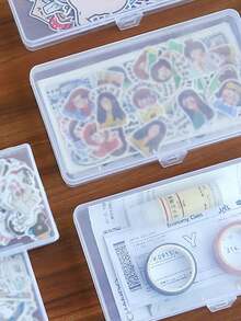 1pc Creative Transparent Handbag Sticker Storage Box - Clear - View 3