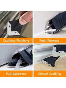 9-In-1 Silicone Scraper, Glue, Caulk Remover, Caulk Applicator, Polisher, Smooth Caulk, Beauty Sewing Tool Set, Floor Mold Remover Manual Tool Kit - As Shown - View 8