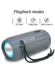 T&G 10W High Power Outdoor Portable Wireless Bluetooth Speaker With 5-Level Waterproof & Shockproof, LED Lighting Effects, Supports TWS/FM/AUX Functions - Multicolor - View 6
