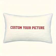 12 * 20 بوصة غطاء وسادة رمي مخصصة - قابلة للغسل في الغسالة، غطاء إنقلابي ذو سحاب معاصر، مصنوع من البوليستر مناسب لجميع أنواع الغرف - طباعة شخصية منسوجة، مناسبة لتكون هدية للأطفال والعائلة وعيد الأم وعيد الأضحى وموسم الزفاف وموسم التخرج والاستقلال