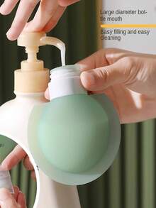 1/2/3 Pieces Silicone Travel Dispenser Bottles For Portable Travel Magic Shampoo And Body Wash Small Bottles With Sealed And Leak-Proof Design, Reusable For Skincare And Makeup Removal Samples. Leak-Proof Dispenser Is Suitable For Travel Carrying And Home Use For Toiletries And Body Wash. - Multicolor - View 3