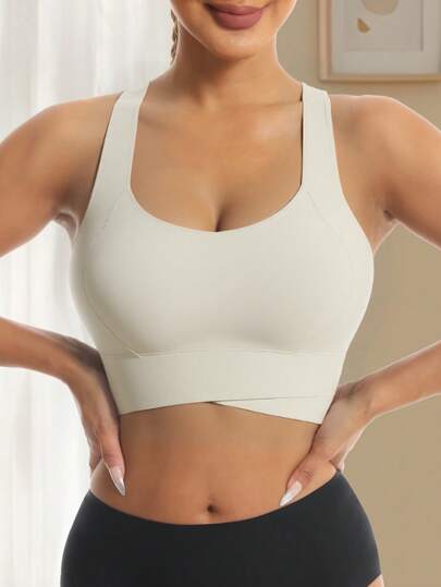 Yoga Tank Tops Breathable Sports BH Shockproof Gathered Function Giving You Beautiful Back Shape Workout Gym Top view 4