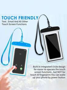 1pc Waterproof Phone Case With Lanyard, Casual Waterproof Phone Pouch Cellphone, Universal Waterproof Phone Pouch, Waterproof Phone Case With Touch Screen, Self-Sealing Sealing Bag For Swimming, Seaside Diving Shooting, Rafting, Transparent Waterproof Mobile Phone Case, PVC Bag For Vacation Beach Sports Bag School Supplies School Stuff For School For Student, Water-Resistant Dry Bag Case For Beach, Swimming, Boating, And School Supplies Purse Wallet For Outdoor Sport Summer Travel Holiday Pool - View 7