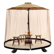 Mosquito Netting Heavy Duty Instant Outdoor Canopy Tent 10ft-12ft Adjustable Mosquito Net For Outdoor Patio Umbrellas With Zipper Door Bug Protection Umbrella Table Screen Cover Mosquito Bug Insect Net Outdoor Patio Netting - Brown - View 11