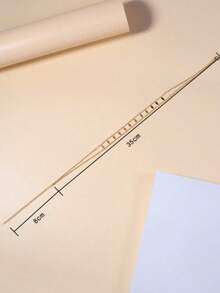 幾何裝飾鏈條頸鏈 - 金黃色 - 查看 3