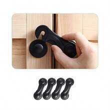 4pcs Child Safety Locks, Baby Proofing Double-Open Locks For Refrigerator Drawers, Cabinet Doors, Cupboard Protection Clamps