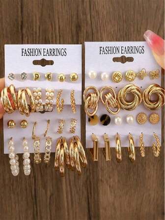 10-46pcs Bohemian Style Women's Earrings Set, Earrings And Studs Together, Versatile Style, Suitable For Daily Life Parties Perfect As Gifts For Friends And Family On Festivals