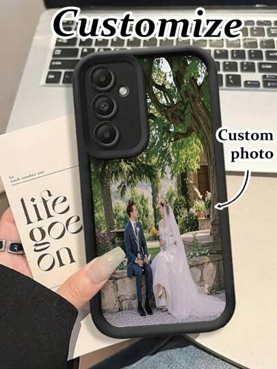 Funda personalizada para teléfono con textura de alta gama, sensación de hundimiento, cubierta protectora antideslizante de dibujo de color reforzada