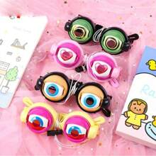 Óculos engraçados e inusitados com mecanismo de piscar, estilo casual, armação e lentes de plástico, detalhes em forma de coração, adequado para homens e mulheres, ideal para carnavais e festivais, óculos decorativos, ótimo para selfies e presentes de brincadeira