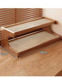 Étagère en bambou, étagère d'affichage, support d'étagère échelle de style table pour pot de fleurs, étagère de rangement à plusieurs niveaux, porte-tasse pour la cuisine, la chambre, le dortoir, le bureau