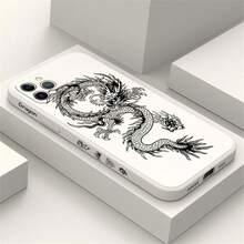 液体硅胶龙形外壳适用于 16e 16 15 Pro Max 14 Plus 13 Mini 12 Pro 11 X XS XR XS Max 7 8 Plus SE2 SE3 Galaxy S25 S24 Ultra S23 FE S22 Plus S21 S20 S10 A56 A55 A54 A53 A52 A51 A36 A35 A34 A33 - 黑色 - 查看 11