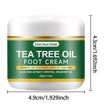 YOUNGCOME 含芦荟和茶树油的足部保湿霜，可深层滋养肌肤，适用于干燥粗糙皮肤的足霜，日常手足护理 - 綠色 - 查看 10