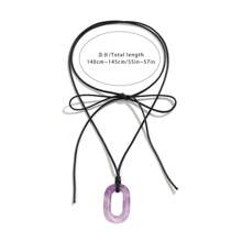 1 Piece Fashion High Quality Natural Amethyst Stone Oval Circle Pendant Semi-Precious Stone Large Hole Oval Circle Necklace Pendant DIY Bracelet Necklace Pendant Accessories