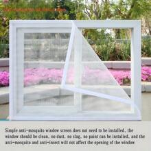 1pc Summer Mosquito Net For Windows, Hook And Loop Self-Adhesive, Curtain Door Screen No Punching Whole Covered Window Mesh, Breathable And Transparent Mosquito Net, Suitable For Different Doors And Windows, No Punching, Self-Adhesive Installation, Removable And Easy To Clean