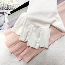 1 Pair Summer Women's Half Finger Outdoor Sports Gloves, Extended Wrist Design, Ultra-Thin Elastic Breathable Quick Dry Fabric