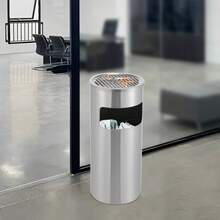 SENDERPICK Stainless Steel Trash Bin With Removable Inner Bin Waste Bin Stainless Steel Trash Bin - Silver - View 5