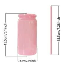 Sanrio 1 pieza Botella de agua de plástico rosa de 16 oz con estampado de Hello Kitty de Sanrio, adecuado para café, bebidas, cerveza, leche, jugo, un gran regalo de hidratación de verano para ella (con pajita reutilizable)