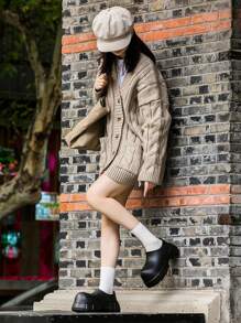 Women Thick Sole Flats, New Solid Color Punk Fashion Casual Outdoor Street Cute Beach Commute Business Party Elegant Preppy Holiday Front Avant-Garde EVA Round Toe Women Boots, Beach Wedding Party Outdoor Office, All Season Women Sandals, Women Wedge Chunky Heel Sandals