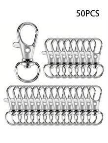 10pcs Mini Aluminum Alloy Keychain Making Snap Spring Clip Hook Carabiner Buckle - Multicolor - View 12
