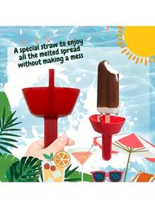 4 piezas de soportes para paletas de hielo de colores aleatorios, soporte conveniente para helados de paleta, de plástico libre de plomo