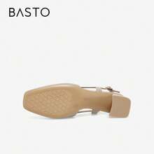 BASTO Besthito Metallic Buckle Chunky Heel Open Toe Women Sandals RJF19BH3