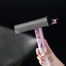 Professional 4-In-1 Multi-Surface Cleaning System With Detachable Sprayer & Microfiber Pads - Heavy-Duty Window Squeegee For Car/Bathroom/Kitchen Glass, Compact Design With Hanging Hook