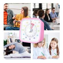 60 Minute Visual Timer With Night Light, Rainbow Disc With Protective Cover Drop Resistant Countdown Timer For Study, Office, Yoga Fitness, Etc. Silent Timer