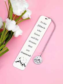1pc Stainless Steel Bookmark, New Fashion Design, Creative And Personalized Gift For Book Lovers, Friends, Family Members, Lovers. Perfect For Festival, Birthday, Anniversary Celebration And Book Decoration.,School Supplies,Back To School