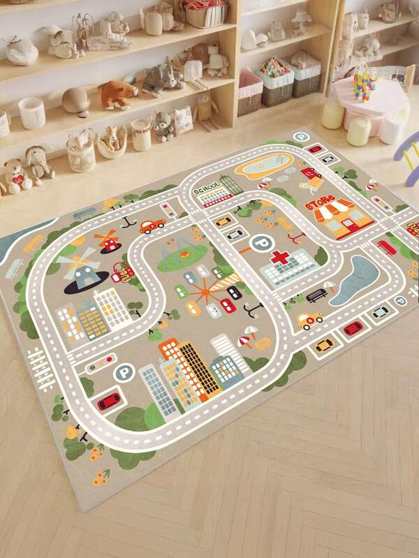 سجادة مدينة بنقش طريق السيارات واحدة، سجادة طريق مدينة مصغر، سجادة لمنطقة اللعب، لوحة ألعاب، سجادة منطقة الزحف، حصيرة ألعاب غير قابلة للانزلاق، من مواد صديقة للفرو، سجادة غرفة المعيشة، سجادة غرفة النوم، سجادة المدخل، سجادة المطبخ، سجادة الحمام، سجادة غرفة الألعاب الإلكترونية، سجادة غرفة الدراسة، ديكور الغرفة، سلع منزلية، مقاومة للأوساخ، متينة وغير قابلة للغبار، سهلة التنظيف والغسل
