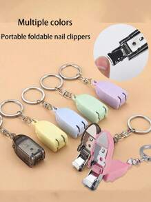 Mini Folding Nail Clippers Keychain, Portable Sharp Nail And Toenail Scissors, Compact Manicure And Pedicure Tools For Easy To Carry Travel Essentials Workout Camping Holiday Essentials Vacation Accessories Travel Accessories Cruise Back To School Car Accessories Summer