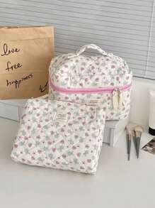 1buc/set Geantă de machiaj cu imprimeu drăguț Bunny&Bow Geantă cosmetică Geantă pentru machiaj Geantă pentru machiaj Organizator cosmetică Husă pentru machiaj Geantă pentru machiaj Geantă pentru îngrijirea pielii Fermoar Geantă de depozitare multifuncțională pentru îngrijirea pielii, cosmetice, perie, cremă de mâini, ruj, ulei de buze, monedă, articole mobile de machiaj, set de bijuterii, set de bijuterii Essentials Cruise Essentials Dorm Essentials Cadouri pentru prieteni Cadouri pentru profesori Cadouri pentru ziua de nastere Cadouri pentru domnisoara de onoare Cadouri pentru mama